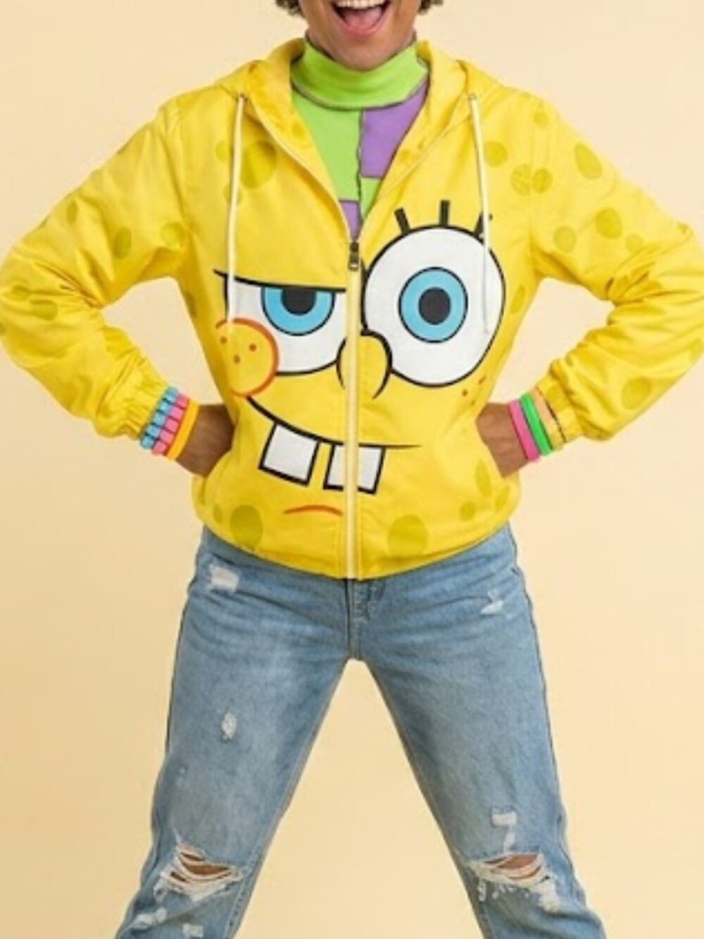 Member’s Only SpongeBob SquarePants windbreaker jacket size medium